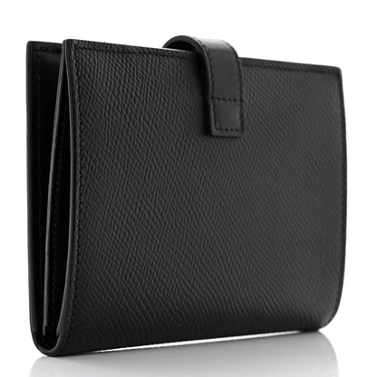 Celine Grained Calfskin Medium Multifunction Strap Wallet Black 2 of 8