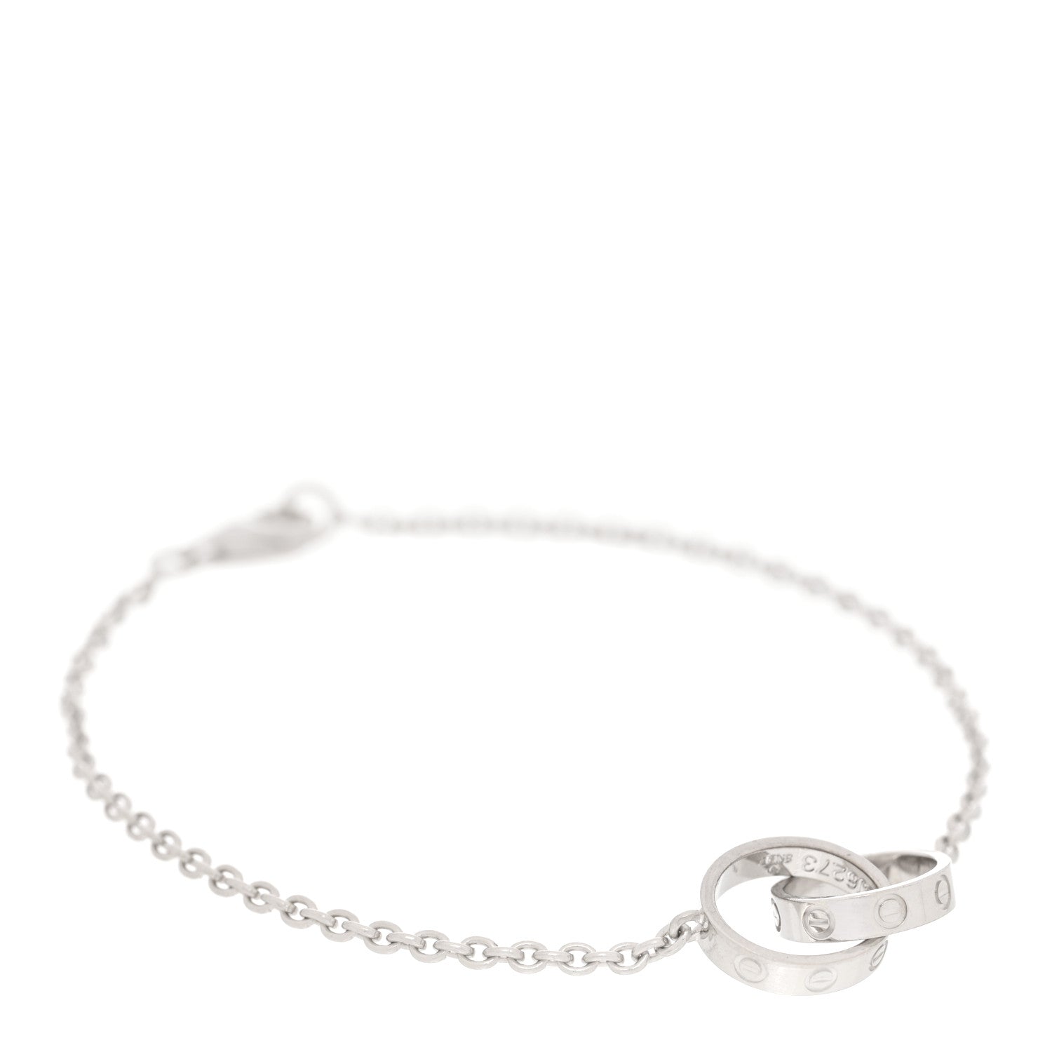 Cartier 18K White Gold Interlocking LOVE Bracelet 1 of 5