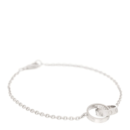 Cartier 18K White Gold Interlocking LOVE Bracelet 1 of 5
