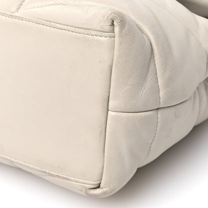 Saint Laurent Lambskin Quilted Medium Loulou Puffer Monogram Chain Satchel Crema Soft 10 of 12