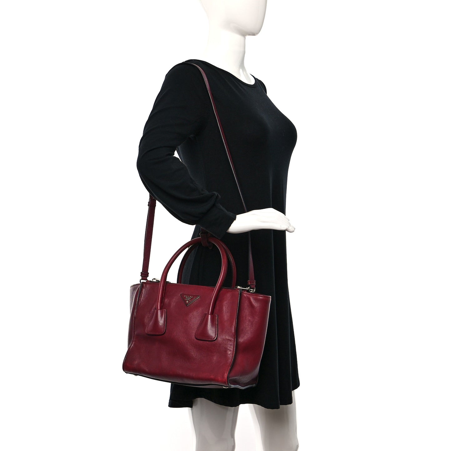 Glace Calf Twin Pocket Tote Ametista