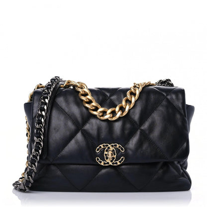 Chanel Lambskin Quilted Large Chanel 19 Flap Black 1 of 16