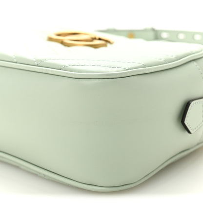 Gucci Calfskin Matelasse Small GG Marmont Chain Shoulder Bag Salvy Green 10 of 10