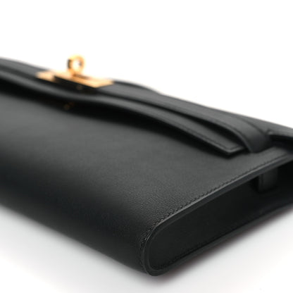 Hermes Swift Kelly Cut Clutch Pochette Black 9 of 9