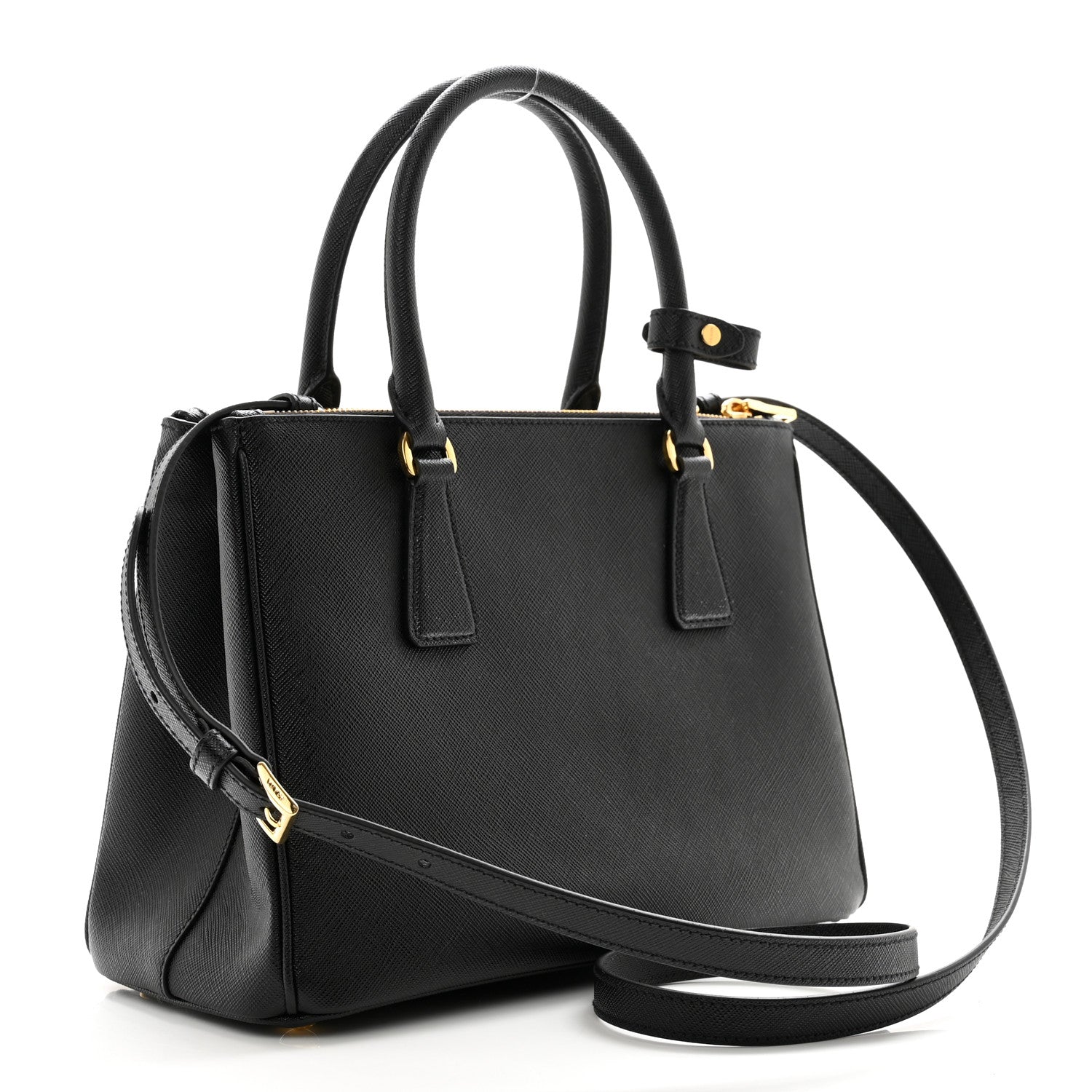 Prada Saffiano Small Galleria Double Zip Tote Black 3 of 9