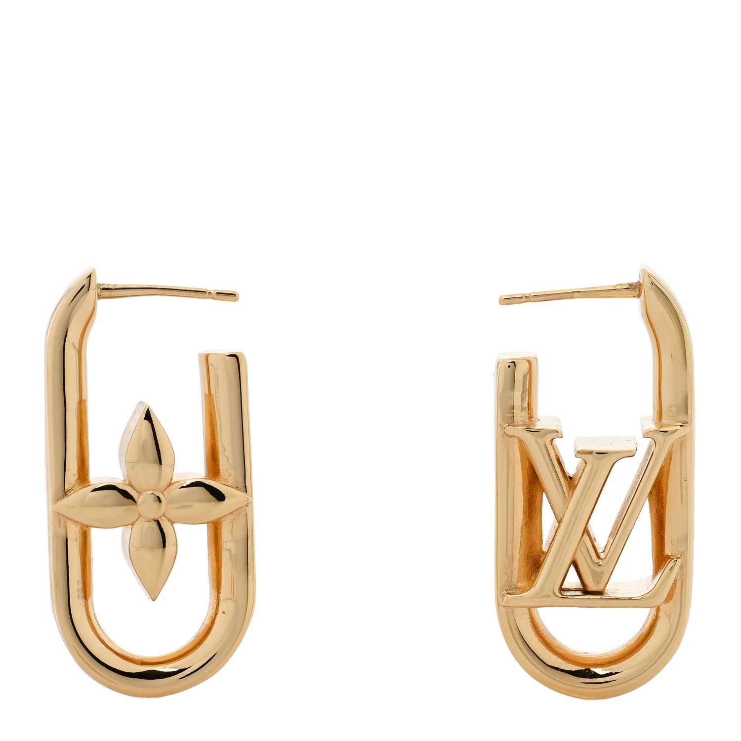Louis Vuitton Metal My LV Chain Earrings Gold 1 of 4