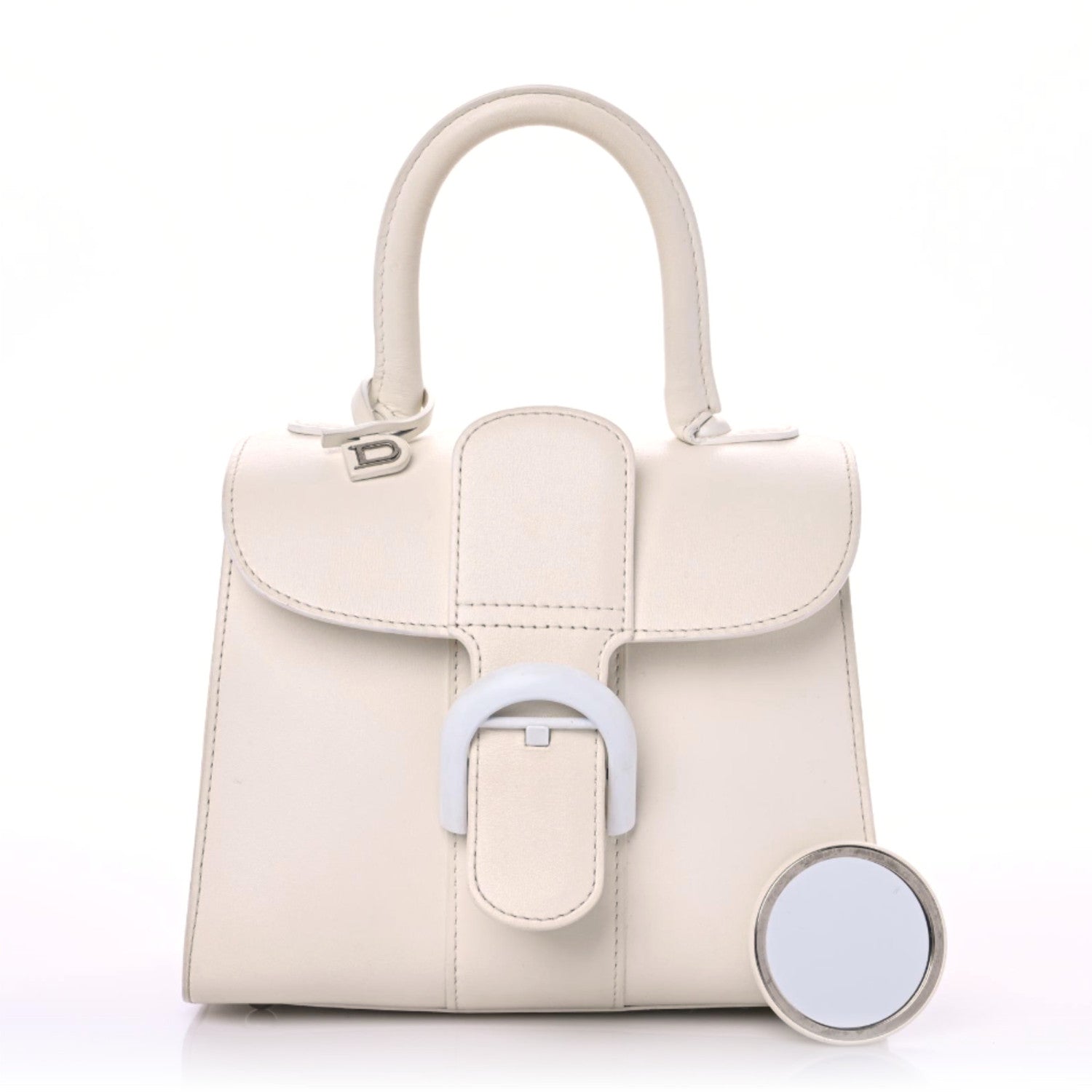 Delvaux Calfskin Mini Brillant Satchel Ivory 1 of 18