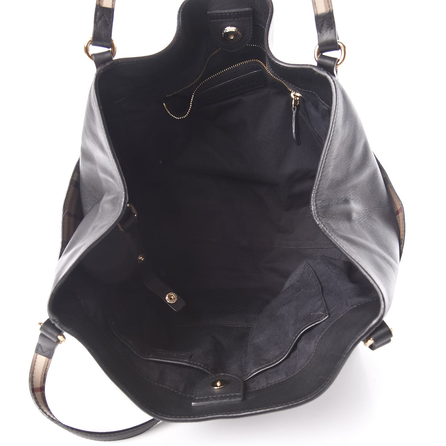 Calfskin Haymarket Check Small Canterbury Tote Black
