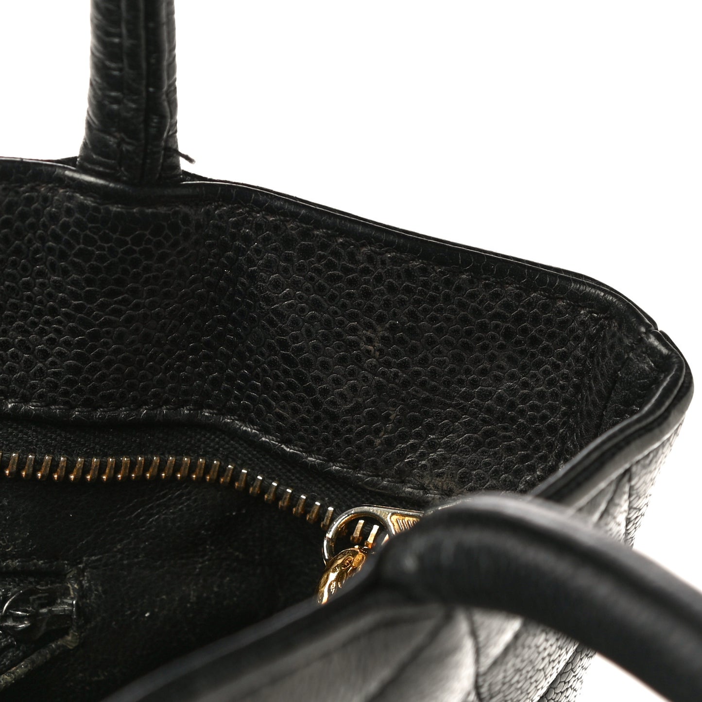 Caviar Quilted Medallion Tote Black