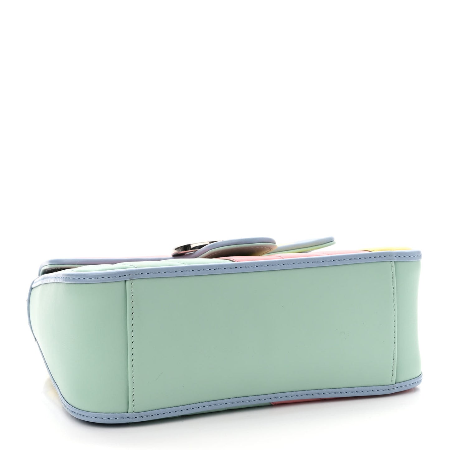Calfskin Matelasse Diagonal Mini GG Marmont Top Handle Shoulder Bag Multicolor Pastel