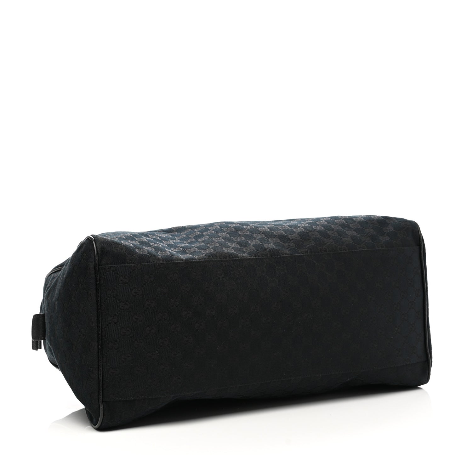 GG Monogram Web Large Collapsible Carry On Duffle Bag Black