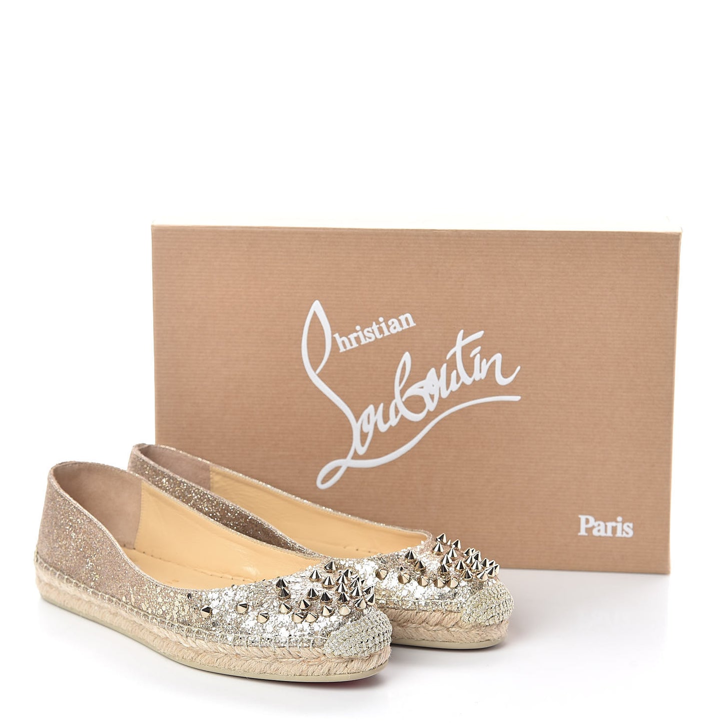 Glitter Aliochette Espadrilles 36 Platine Light Gold