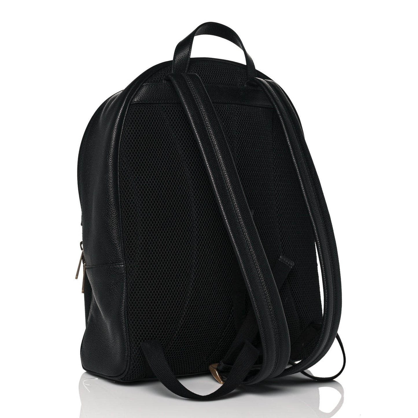 Calfskin Logo Day Backpack Black