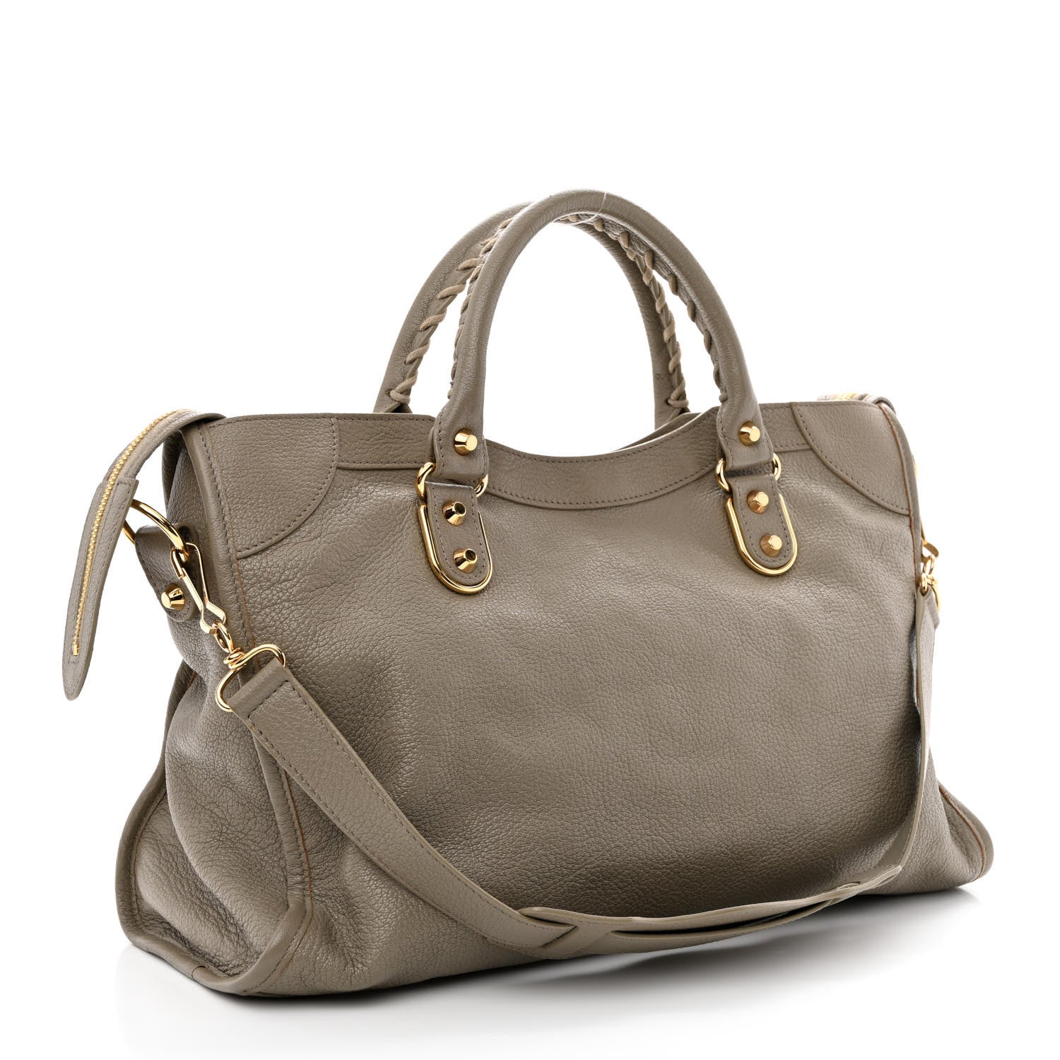 Balenciaga Chevre Gold Metallic Edge Hardware City Gris Taupe 3 of 11