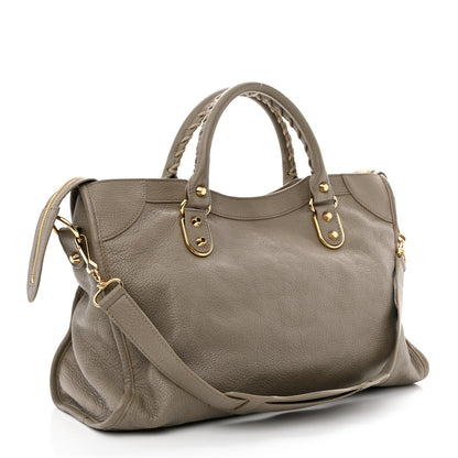 Balenciaga Chevre Gold Metallic Edge Hardware City Gris Taupe 3 of 11