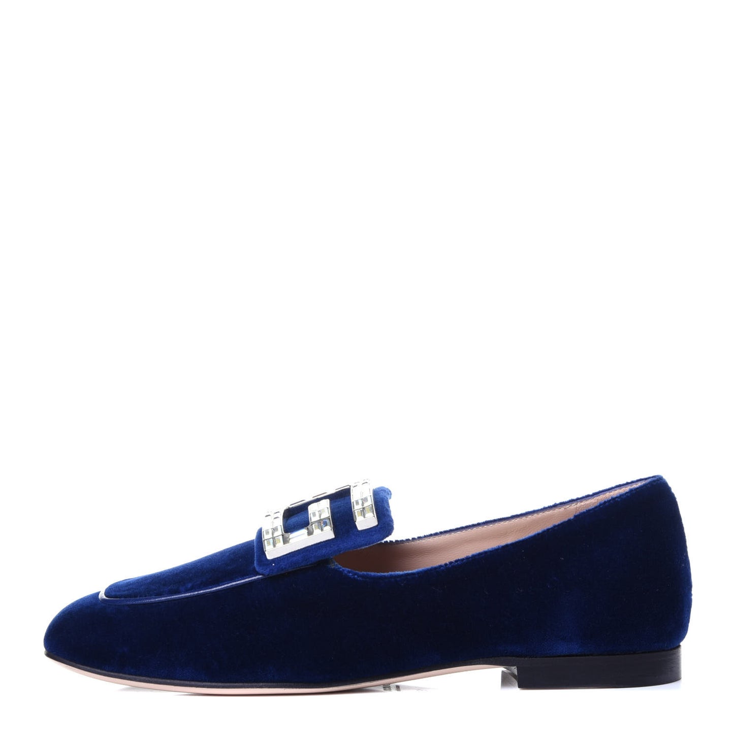 Velvet Crystal Square G Madelyn Loafers 35 Cobalt Blue
