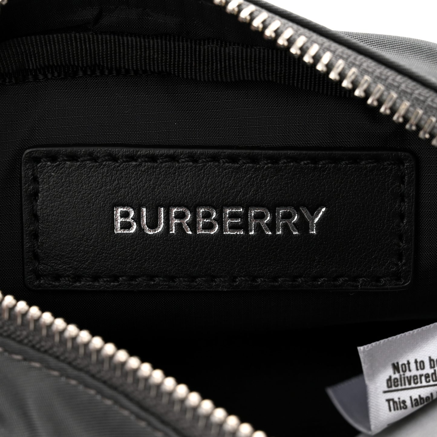 Econyl Logo Print Small Cannon Bum Bag Charcoal Grey