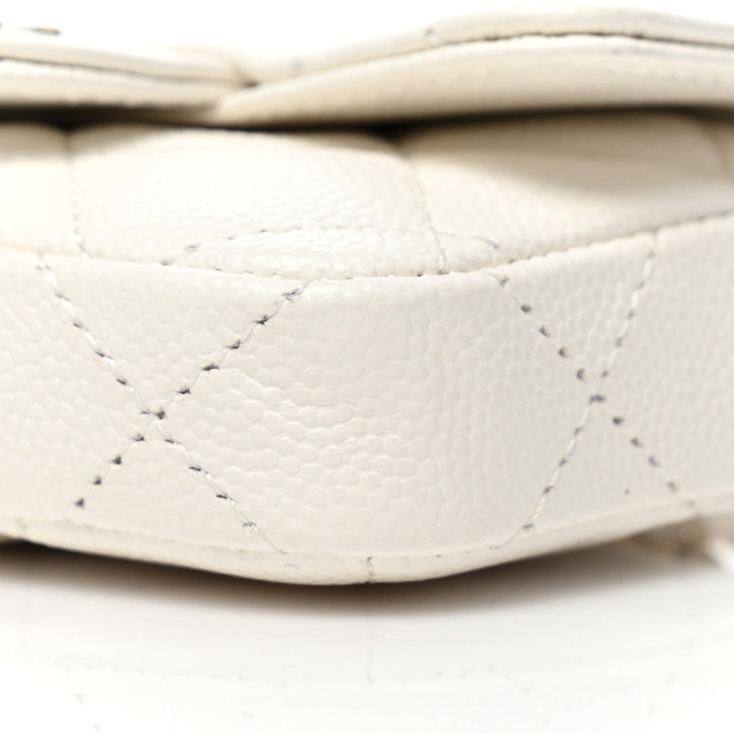 Chanel Caviar Quilted Mini Chain Belt Bag White 8 of 8