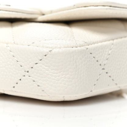 Chanel Caviar Quilted Mini Chain Belt Bag White 8 of 8