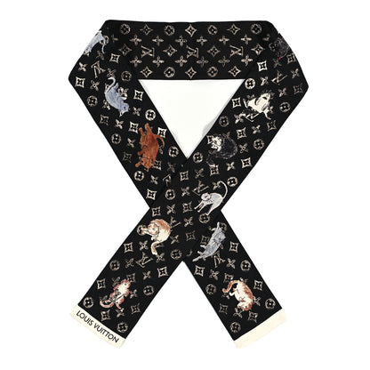 Louis Vuitton Silk Catogram Classic Bandeau Black 1 of 3