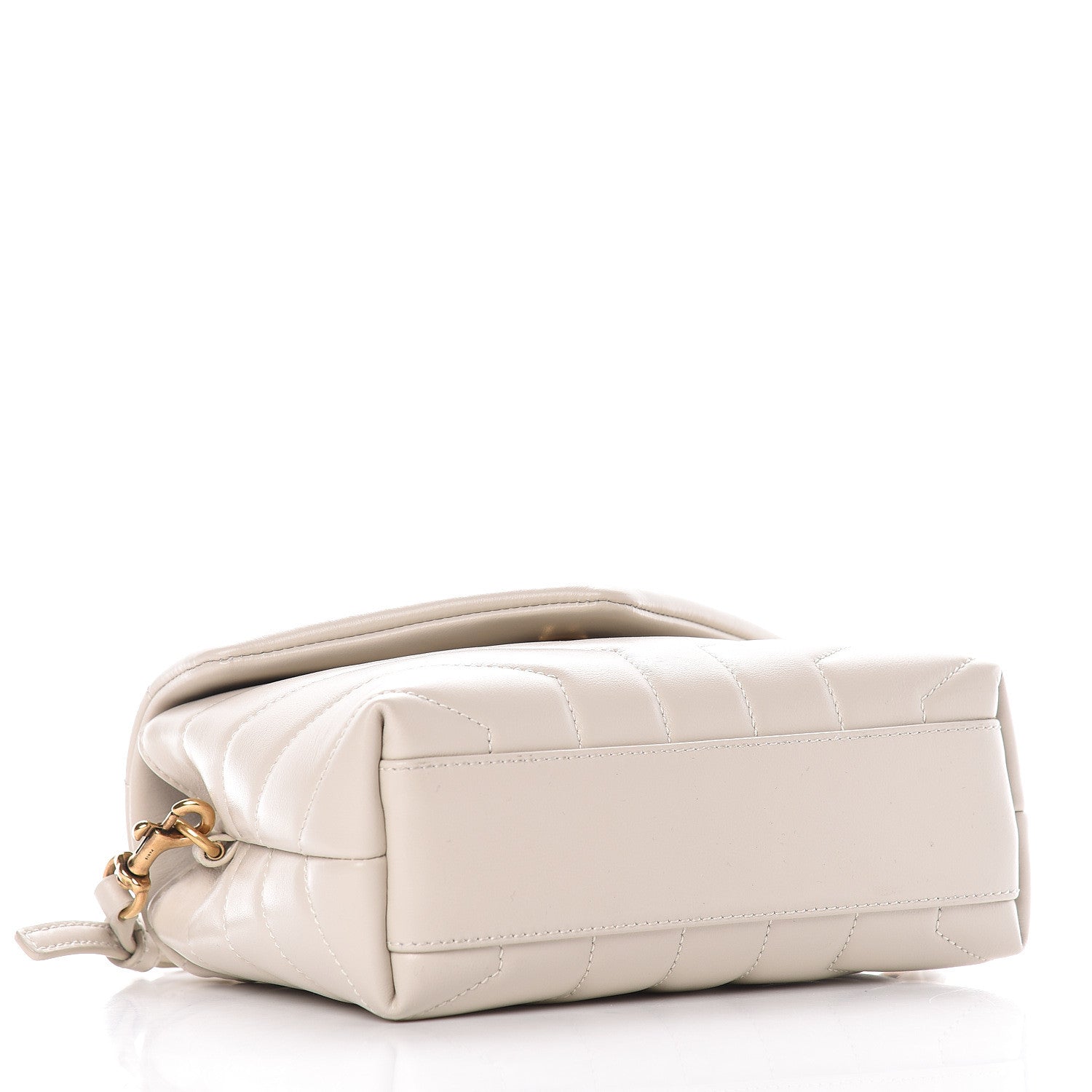 Saint Laurent Calfskin Y Quilted Monogram Toy Loulou Crossbody Bag Crema Soft 4 of 10