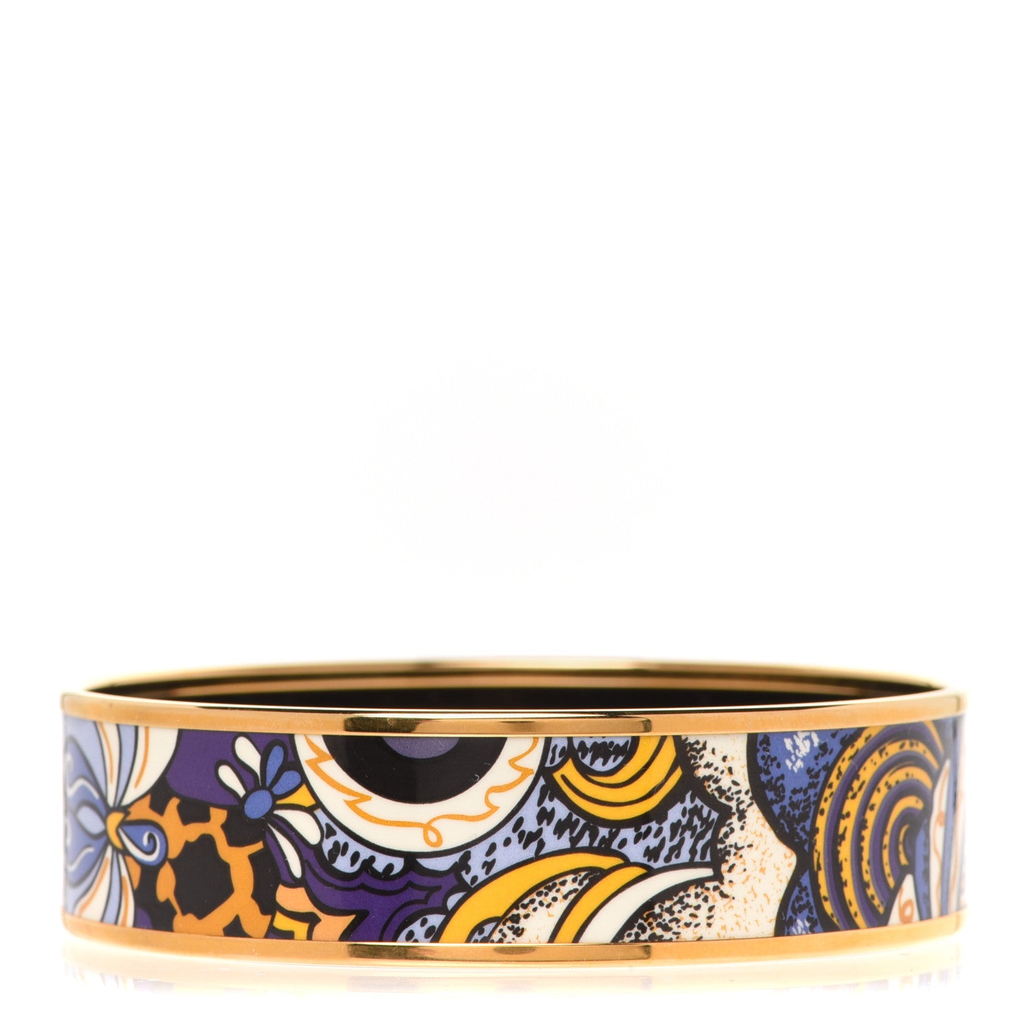 Hermes Enamel Printed Wide L'Ivresse De L'Infini Bracelet 70 3 of 5