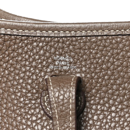 Hermes Taurillon Clemence Amazone Evelyne TPM Etoupe Bleu Indigo 6 of 10