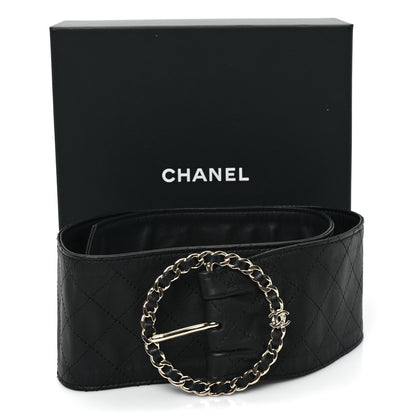 Chanel Lambskin Stitched Chain Belt 75 75 30 Black 5 of 5