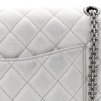 Chanel Metallic Canvas Space Charms 2.55 Reissue 226 Flap Silver 13 of 14
