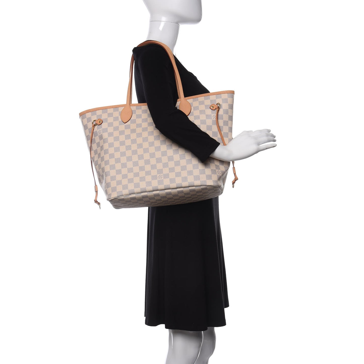 Damier Azur Neo Neverfull MM Rose Ballerine