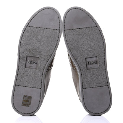 Fendi Vitello FF Embossed Womens Slip On Sneakers 36 Wood 7 of 11