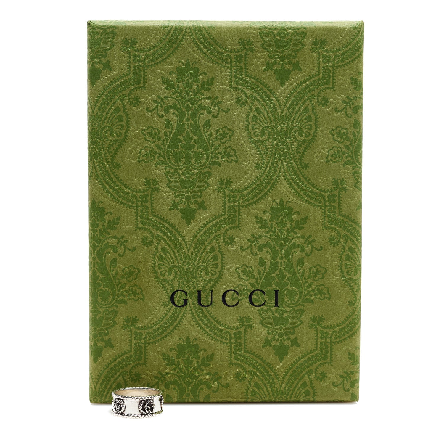 Gucci Sterling Silver Torchon GG Marmont Ring 57 8 7 of 7