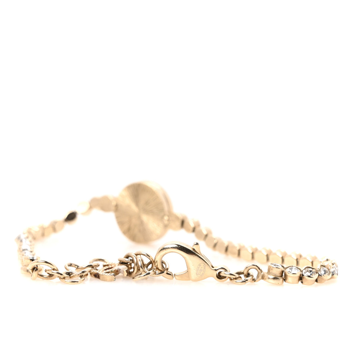 Crystal CC Chain Bracelet Gold