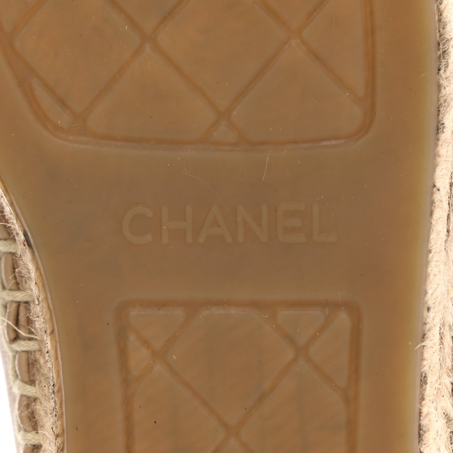 Chanel Lambskin CC Espadrilles 38 Beige Black 6 of 11