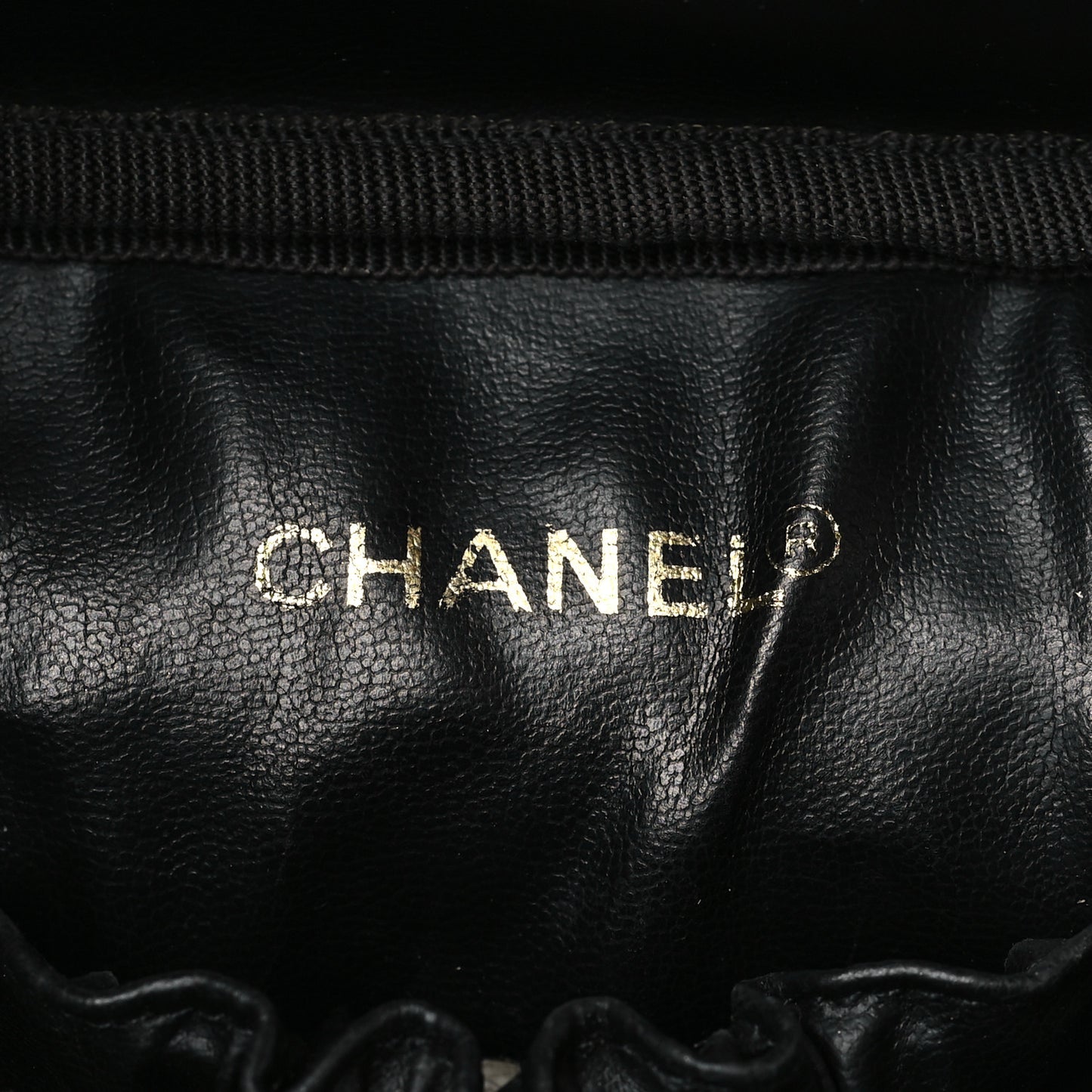 Lambskin Vanity Cosmetic Bag Black