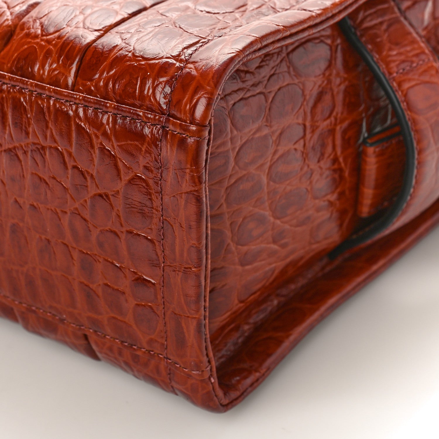 Marc Jacobs Croc Embossed Small The Tote Bag Brown 8 of 9