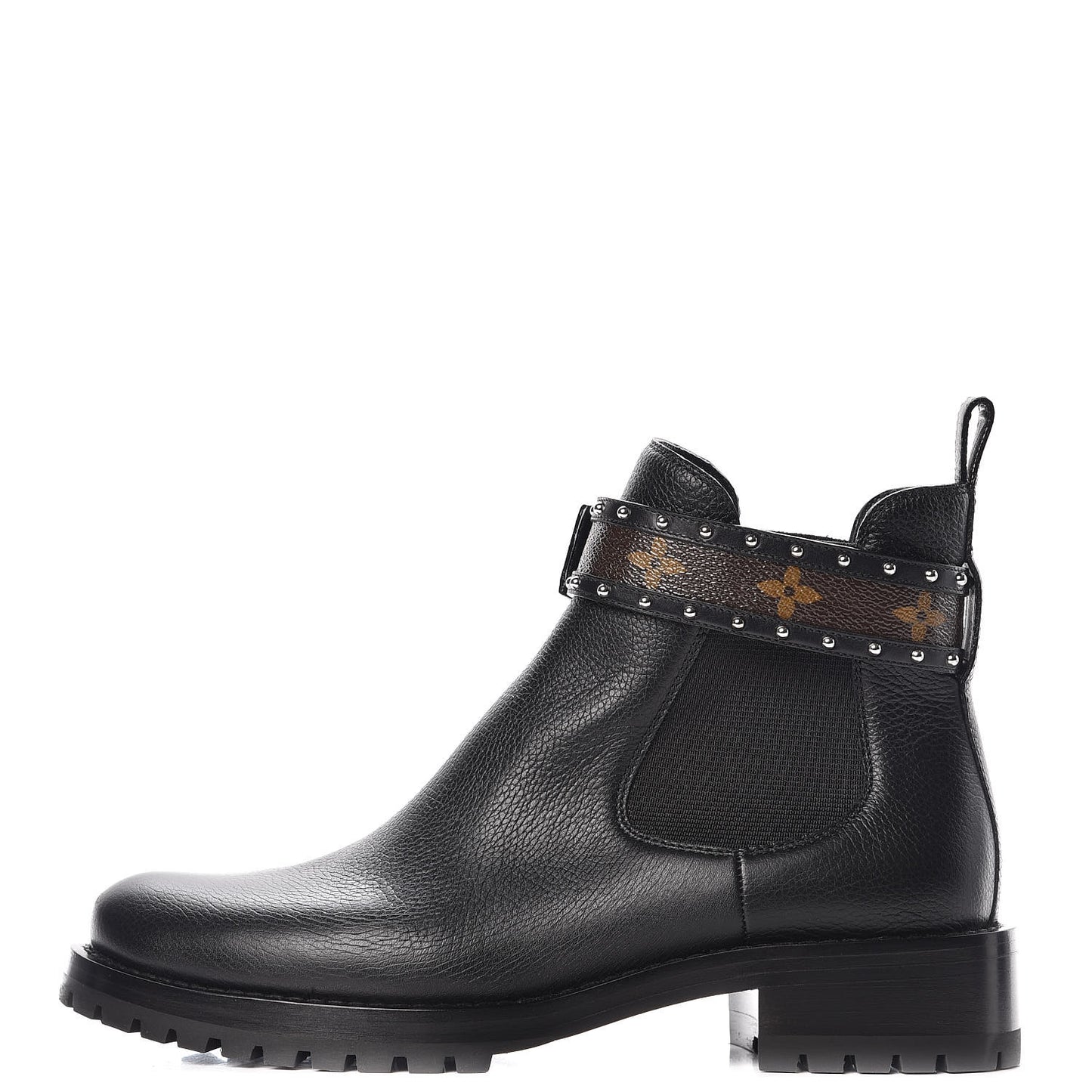 Grained Calfskin Monogram Discovery Flat Ankle Boots 39