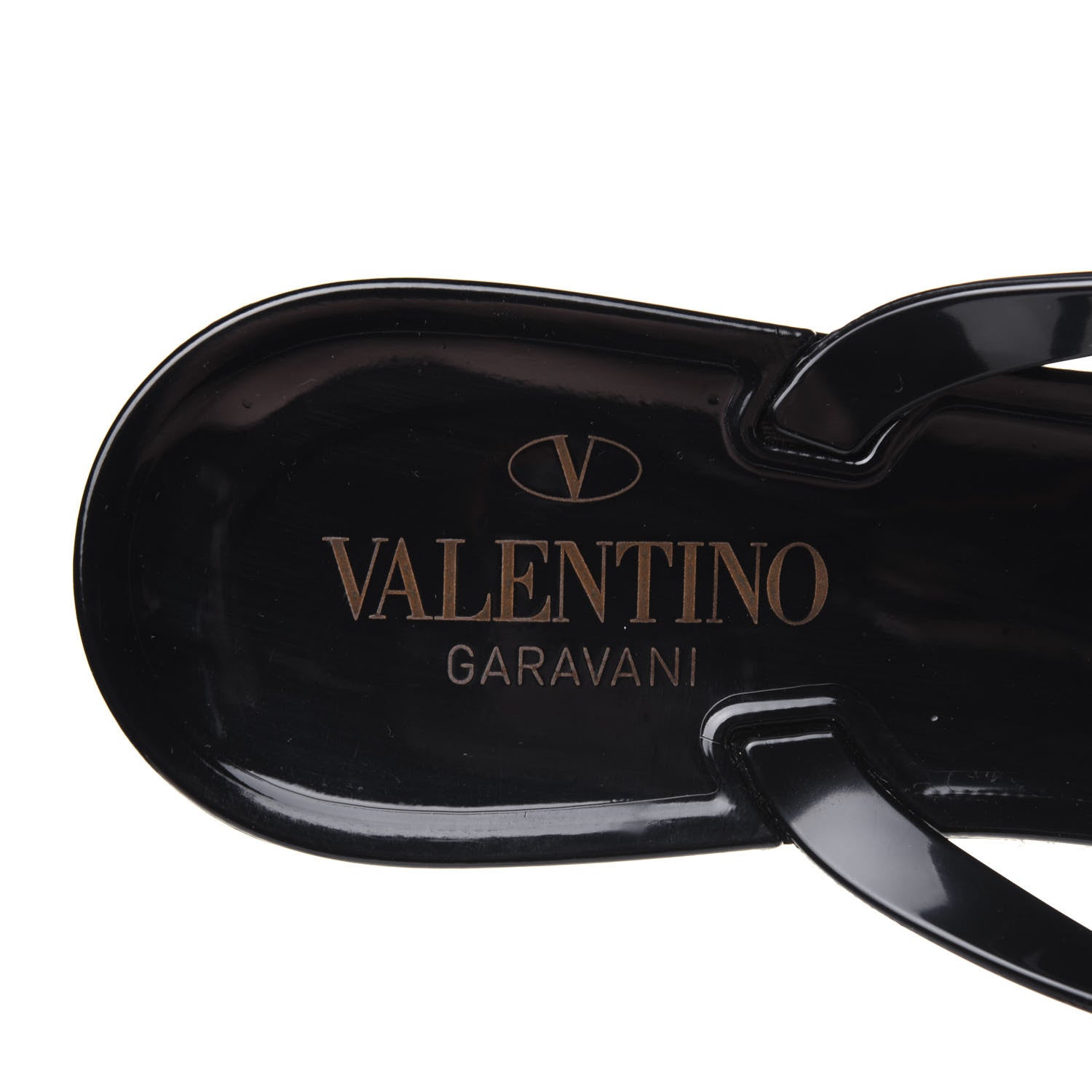 Valentino Garavani PVC Jelly Rockstud Bow Thong Sandals 40 Black 7 of 8