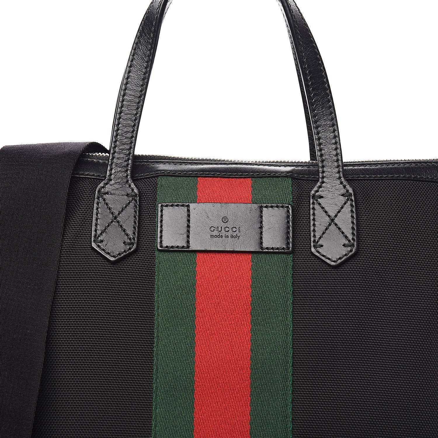 Gucci Techno Canvas Web Vertical Tote Black 10 of 10