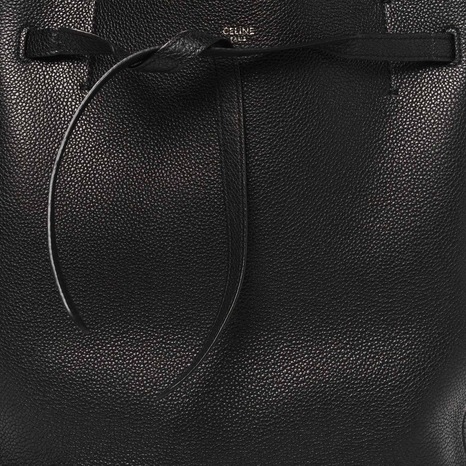 Celine Soft Grained Calfskin Small Belt Cabas Phantom Black 8 of 10