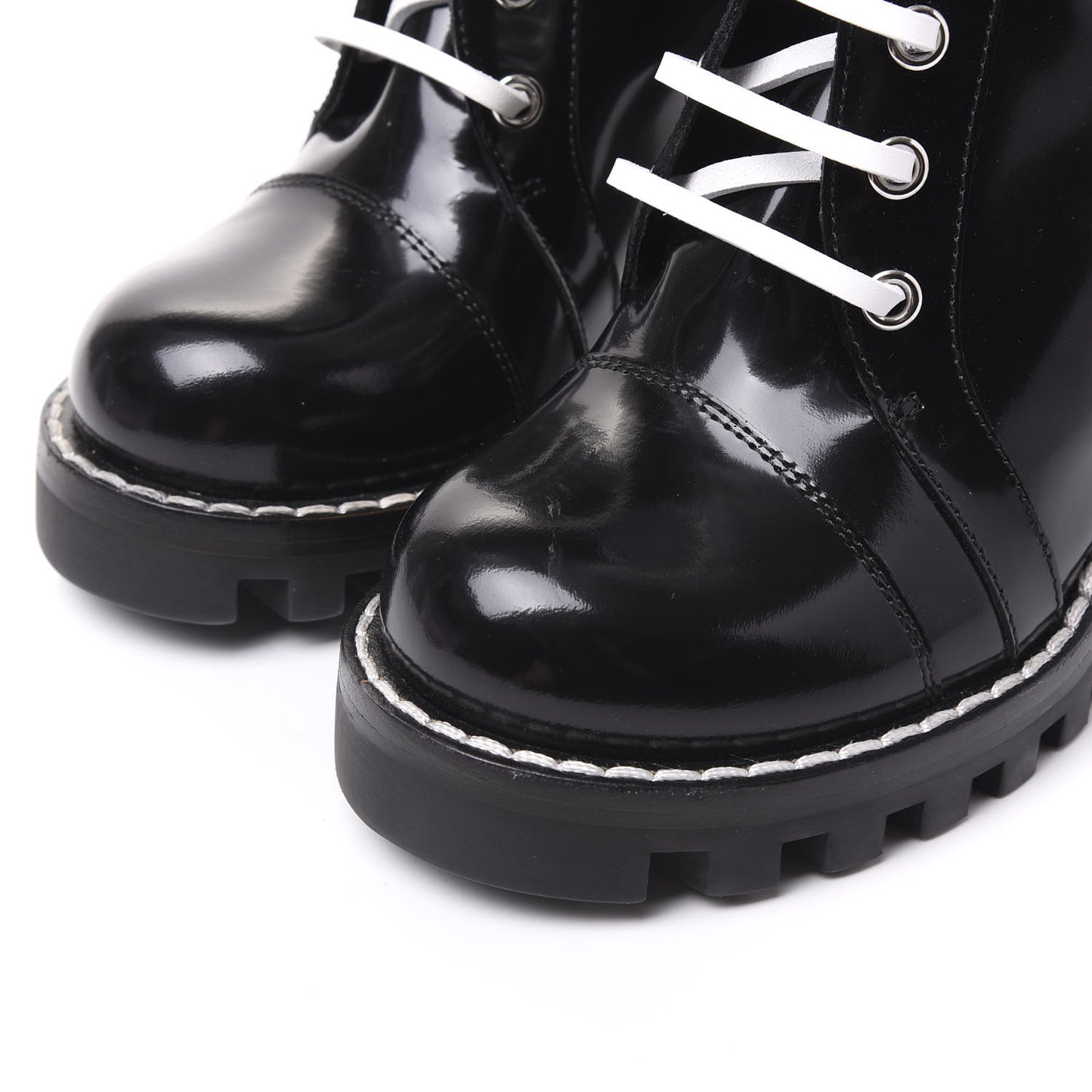 Patent Calfskin Monogram LV Black Heart Star Trail Ankle Boots 37.5 Black