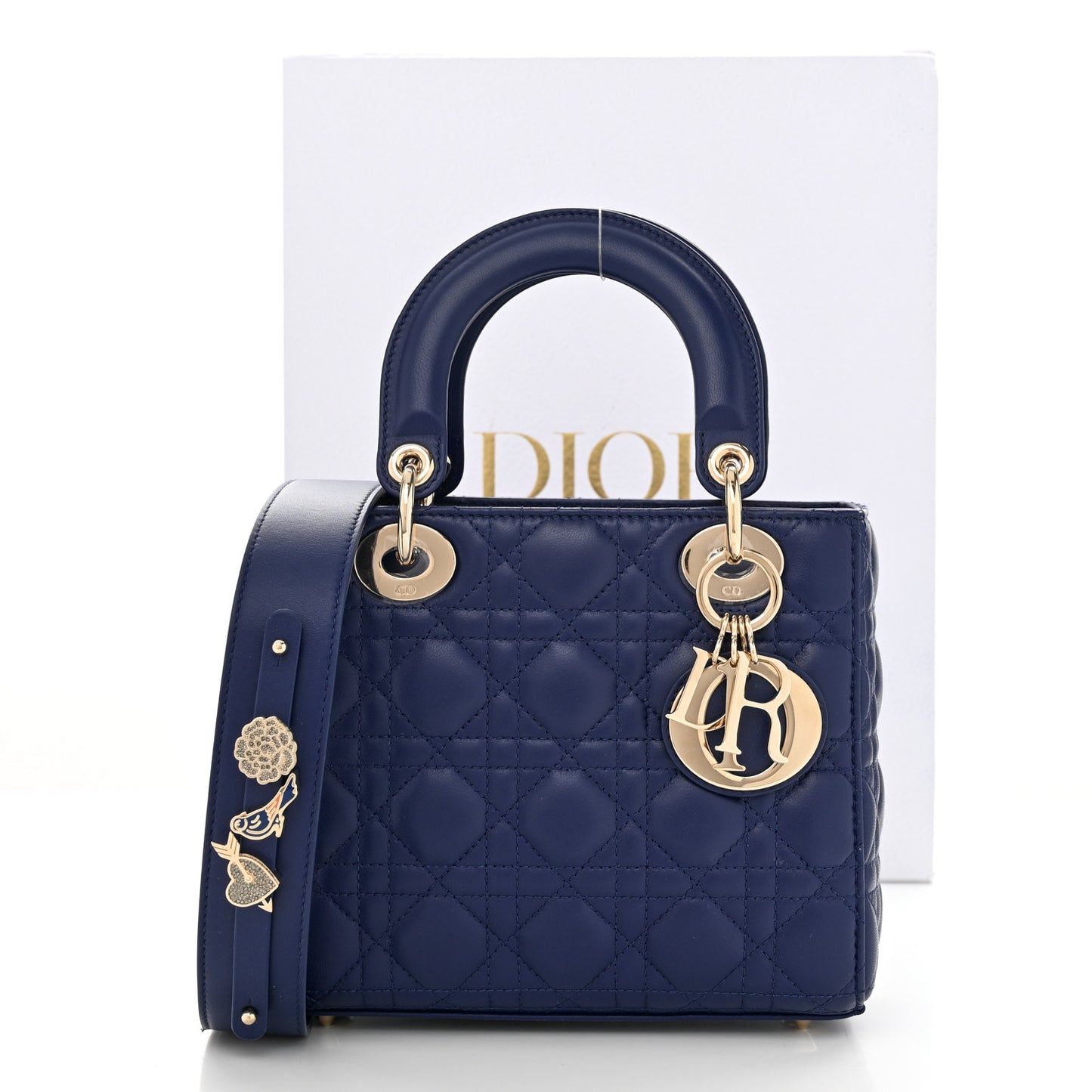 Lambskin Cannage Small My ABCDior Lady Dior Royal Blue