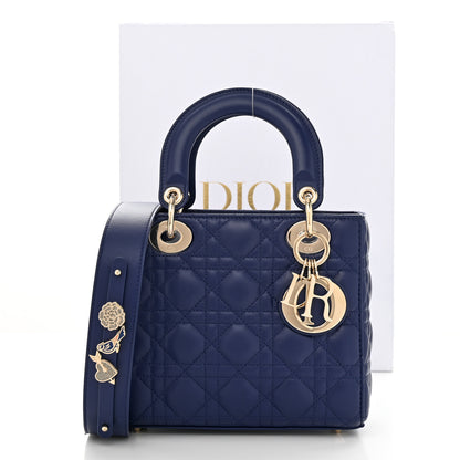 Christian Dior Lambskin Cannage Small My ABCDior Lady Dior Royal Blue 12 of 12