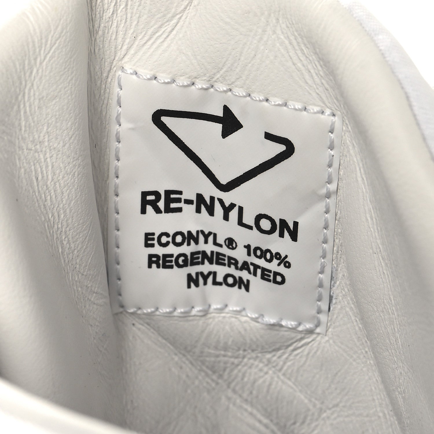 Prada Re-Nylon Gabardine Metal Triangle Logo Wheel Pouch Pocket High Top Sneakers 40.5 White 8 of 10