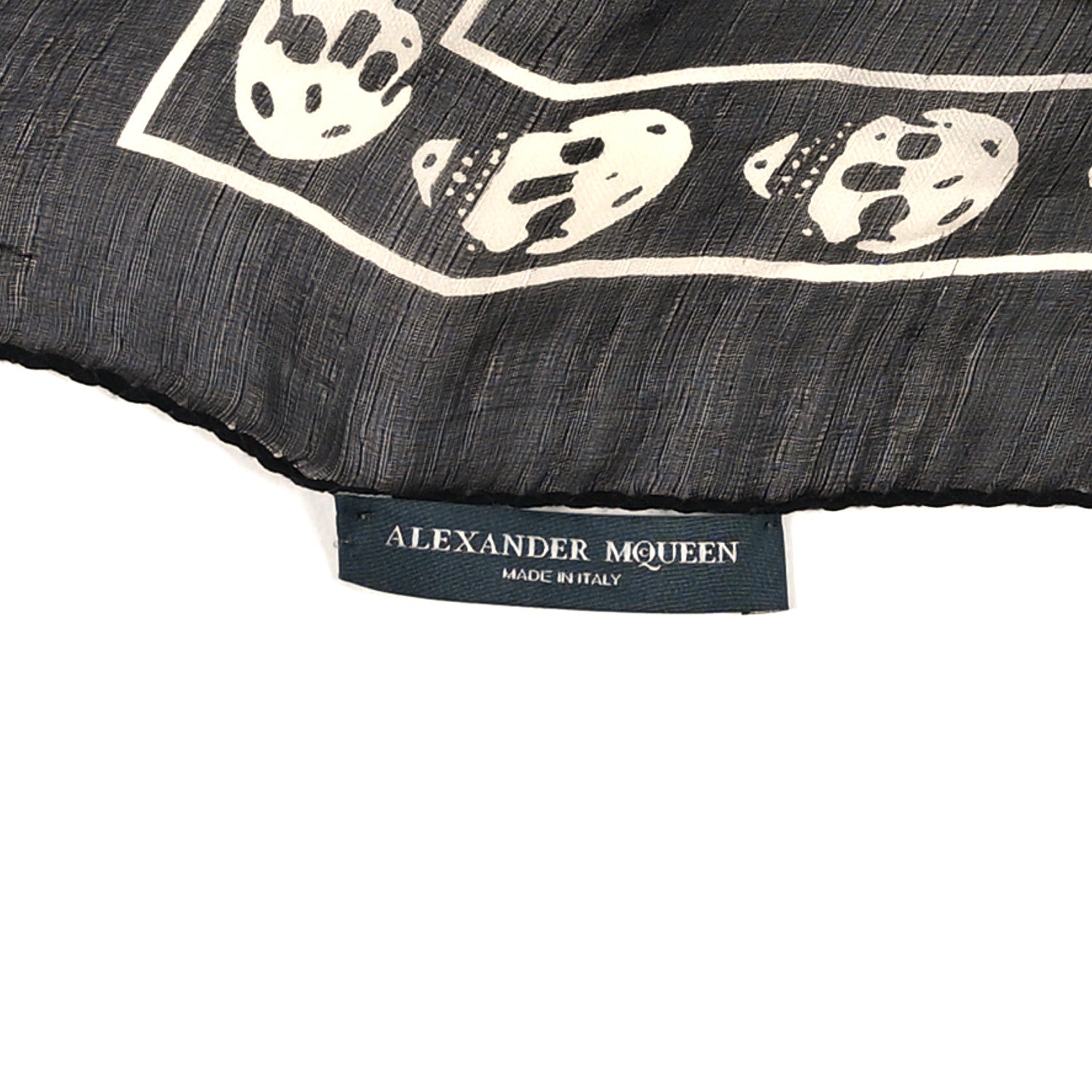 Alexander McQueen Silk Chiffon Skull Scarf Black Ivory 3 of 4