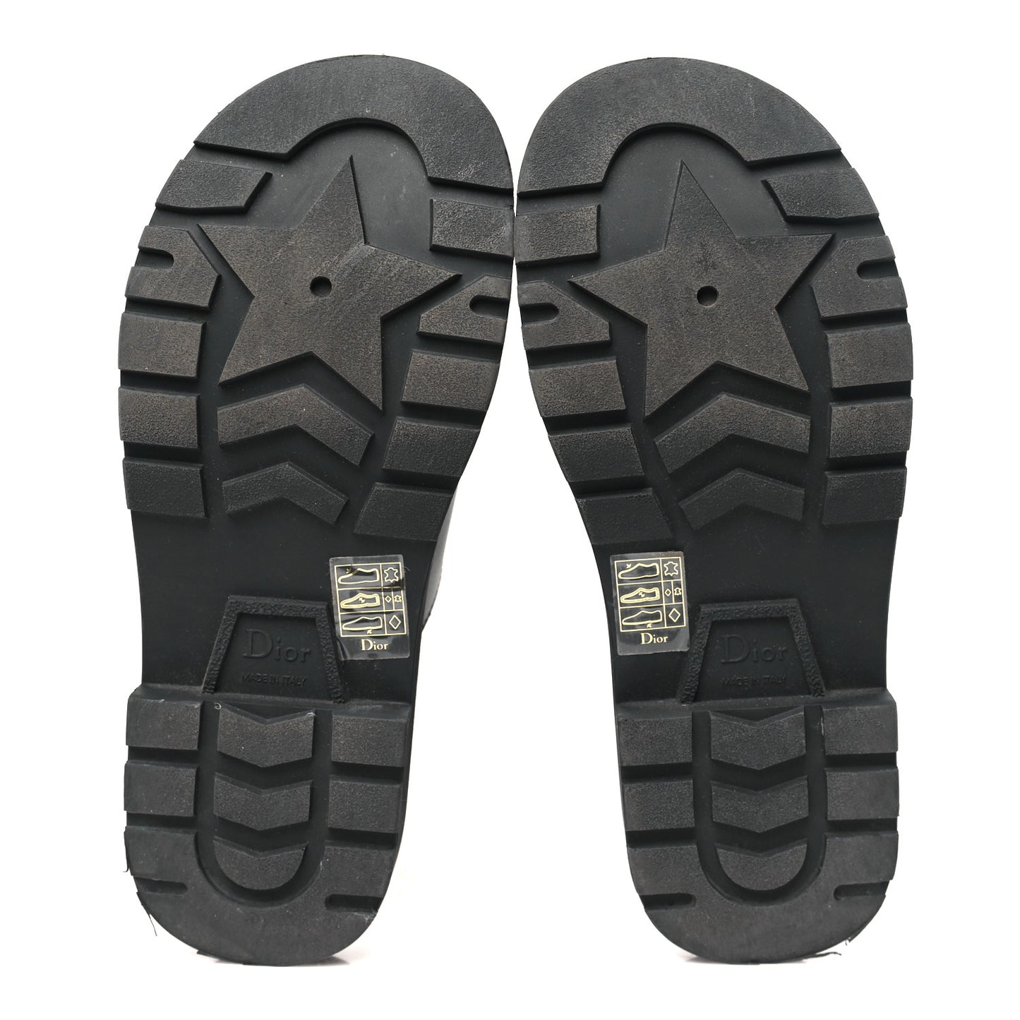 Calfskin Diorquake Buckled Lug Sole 15mm Sandals 35 Black