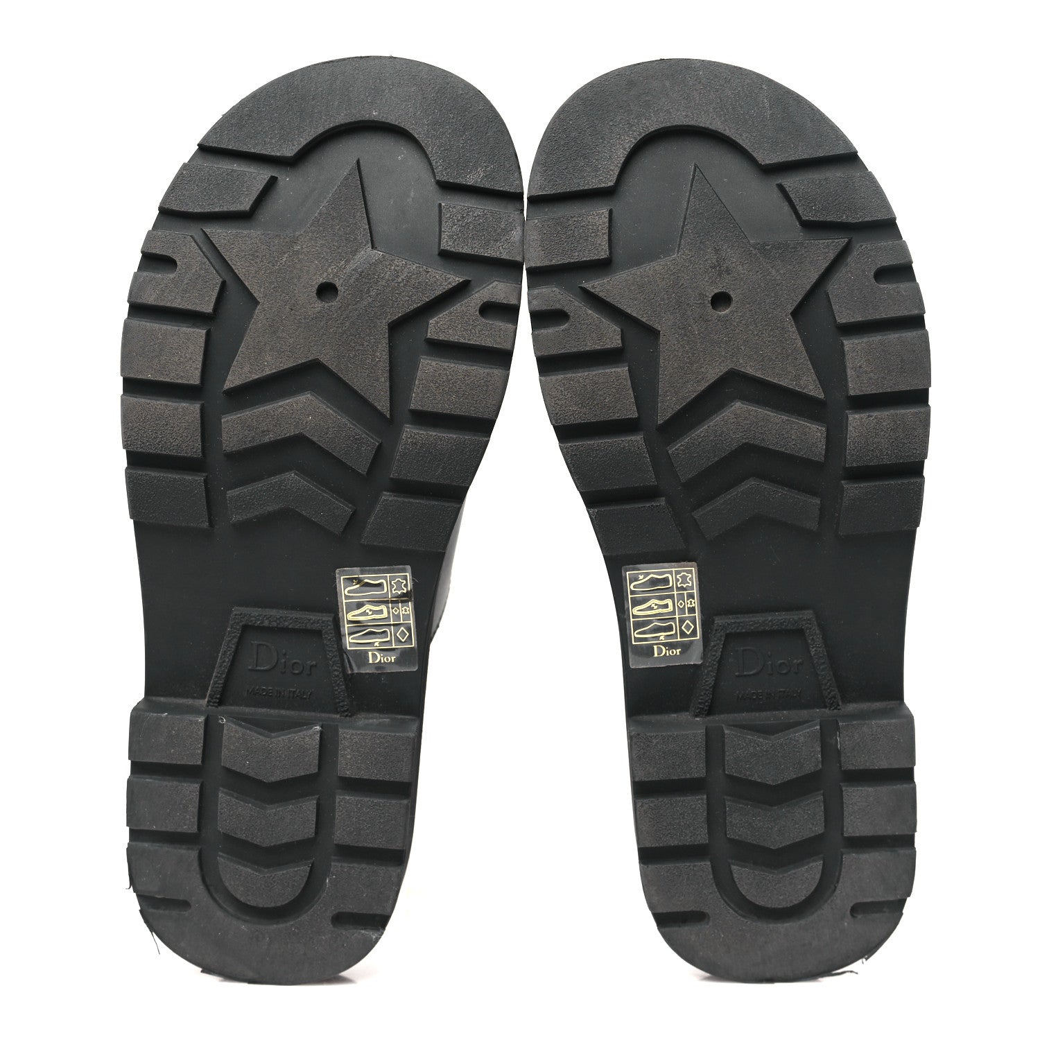 Christian Dior Calfskin Diorquake Buckled Lug Sole 15mm Sandals 35 Black 6 of 9