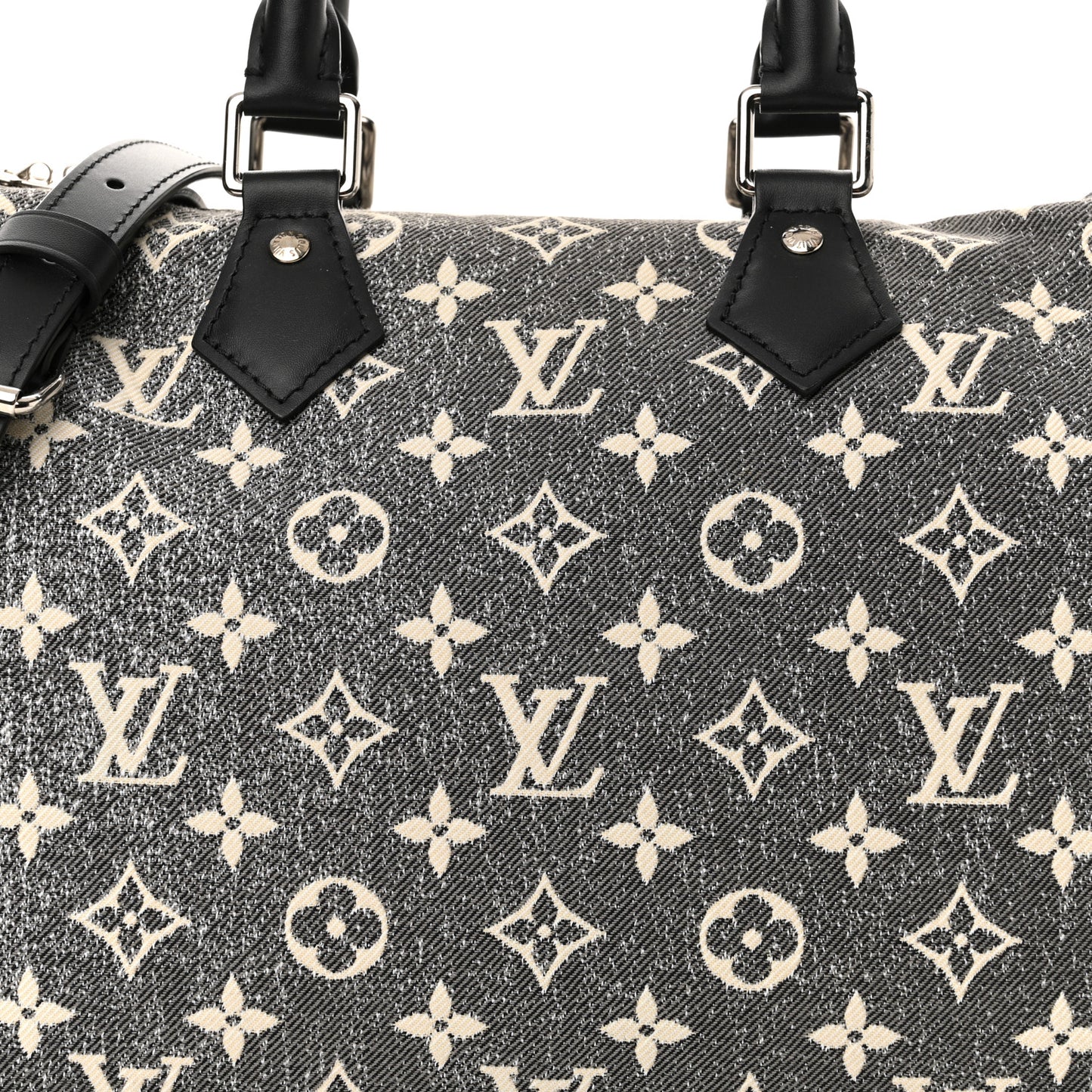 Denim Monogram Jacquard Speedy Bandouliere 25 Black