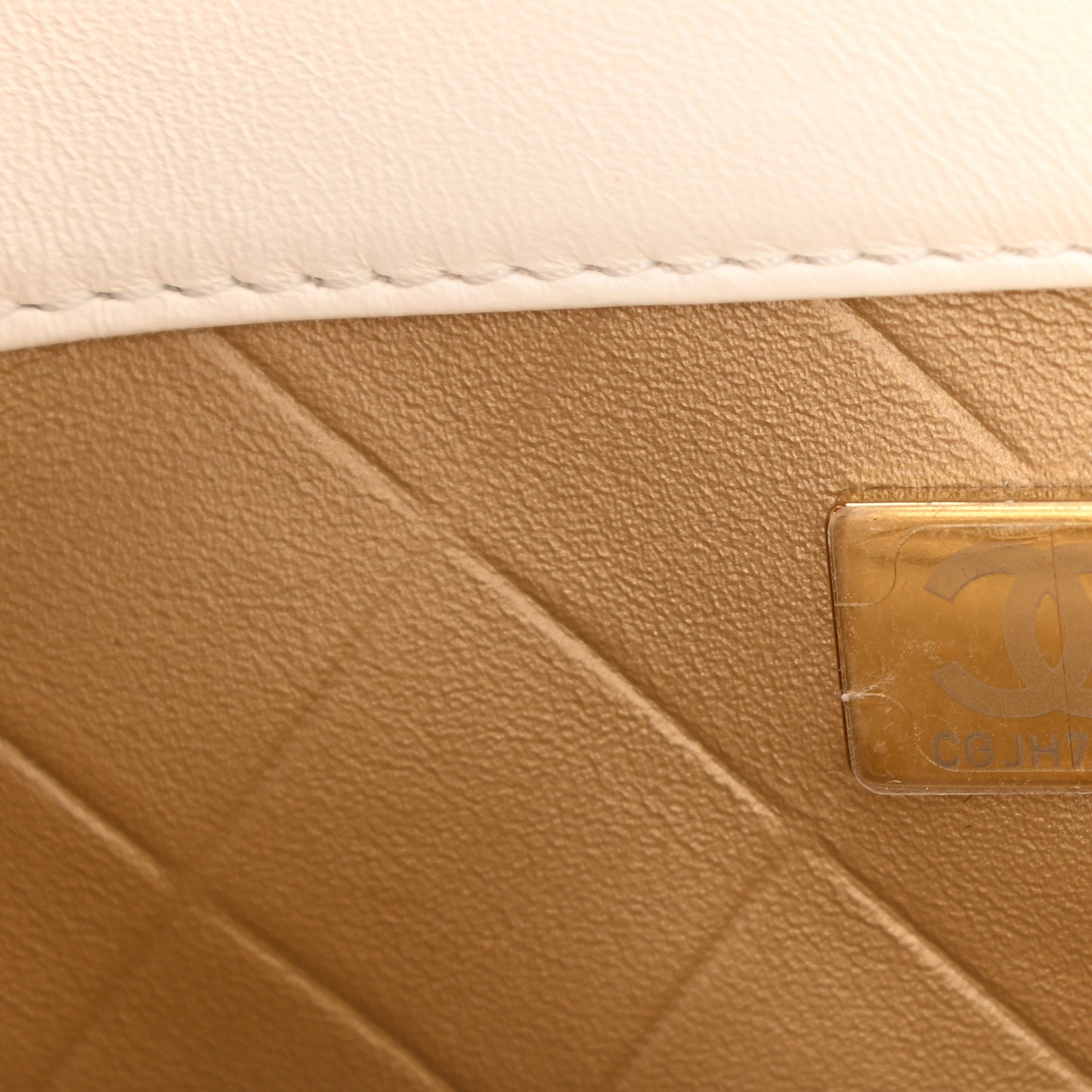 Lambskin Quilted Small Coco Clips Single Flap White