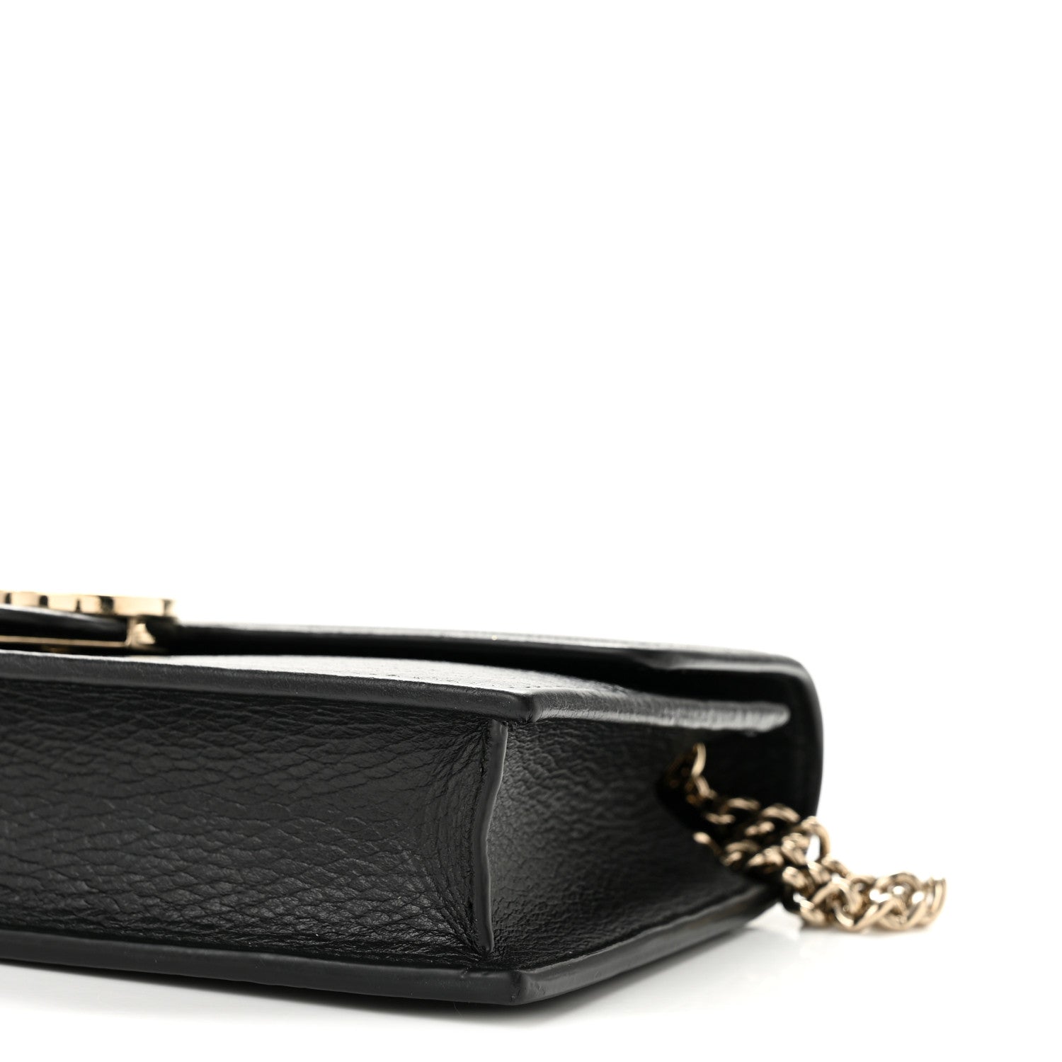 Gucci Dollar Calfskin Interlocking G Chain Wallet Black 9 of 11